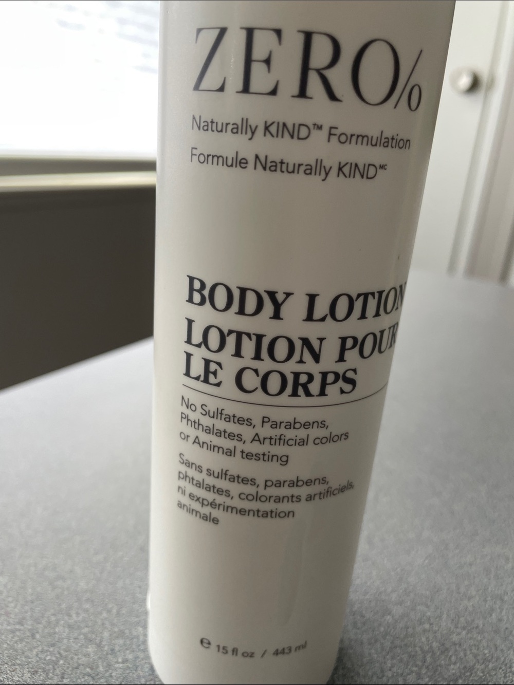 ZERO% Naturally KIND Body Lotion in White Pump Bottle 15oz - Picture 3 of 3